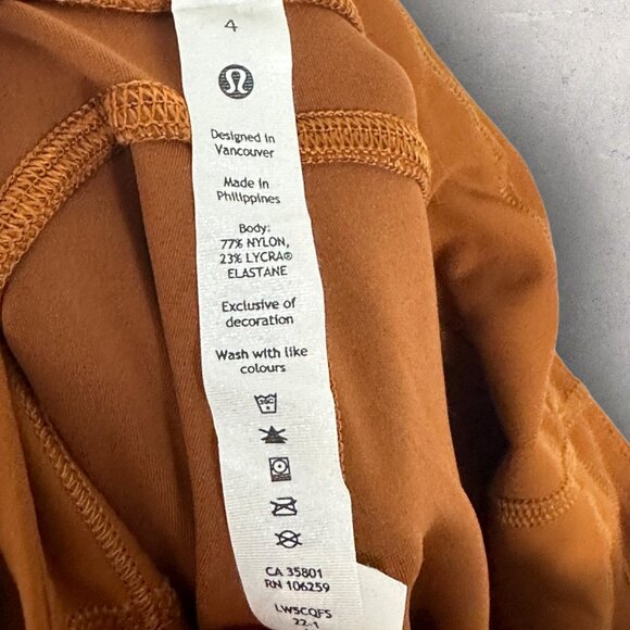 Lululemon Invigorate High Rise Tights Butternut Brown Size 4 High Rise 2022 Pant - Picture 7 of 15
